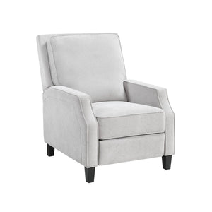 Inez Push Back Recliner Accent Chair Polyester Upholstered Tapered Leg Lounge Seat