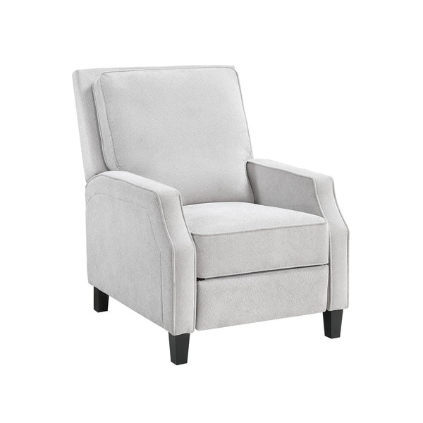 Inez Push Back Recliner Accent Chair Polyester Upholstered Tapered Leg Lounge Seat