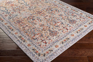 Livabliss Infinity Medallion Area Rug Machine Woven Polyester for Large Living Dining Spaces Rust, Dark Blue 2'6" x 7'3" INF2300-2673