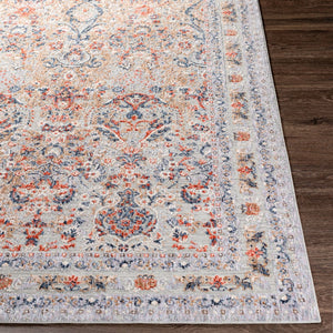 Livabliss Infinity Medallion Area Rug Machine Woven Polyester for Large Living Dining Spaces Rust, Dark Blue 2'6" x 7'3" INF2300-2673