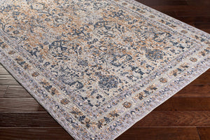 Livabliss Infinity Machine Woven Polyester Area Rug Traditional Pattern for Large Living Rooms Dark Blue, Brow 8'10" x 12' INF2301-81012