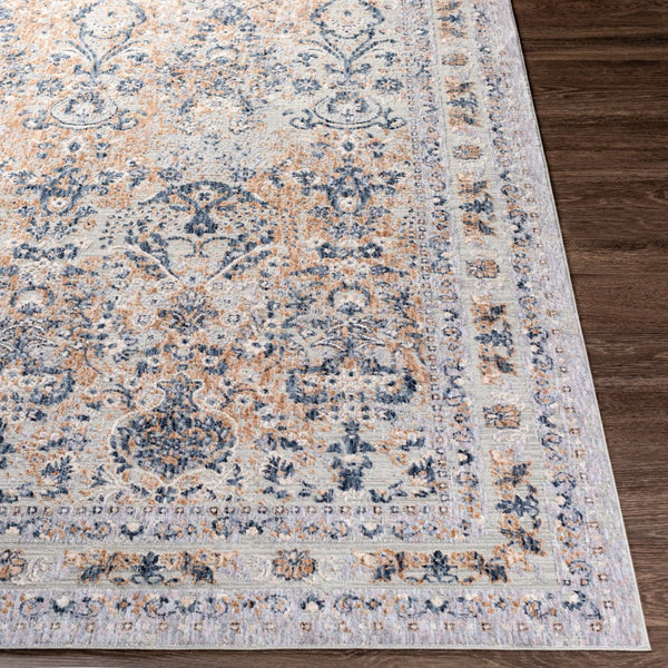Livabliss Infinity Machine Woven Polyester Area Rug Traditional Pattern for Large Living Rooms Dark Blue, Brow 8'10" x 12' INF2301-81012