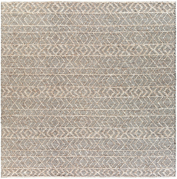 Ingrid ING-2000 8' x 8' Square Handmade Rug ING2000-8SQ  Black, Light Gray, Gray Surya