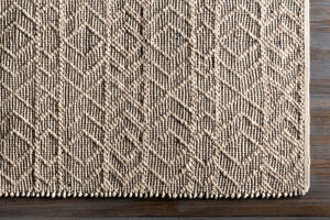 Ingrid ING-2000 8' x 8' Square Handmade Rug ING2000-8SQ  Black, Light Gray, Gray Surya