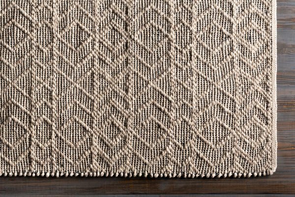 Ingrid ING-2000 8' x 8' Square Handmade Rug ING2000-8SQ  Black, Light Gray, Gray Surya