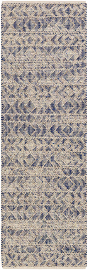 Ingrid ING-2003 2'6" x 8' Runner Handmade Rug ING2003-268  Dark Blue, Light Gray, Gray Surya