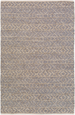 Surya Ingrid Handmade 2' X 3' Global Style Area Rug - Luxurious Viscose & Wool Blend, Easy Care, Made In India Dark Blue Viscose,Wool Ing2003-23