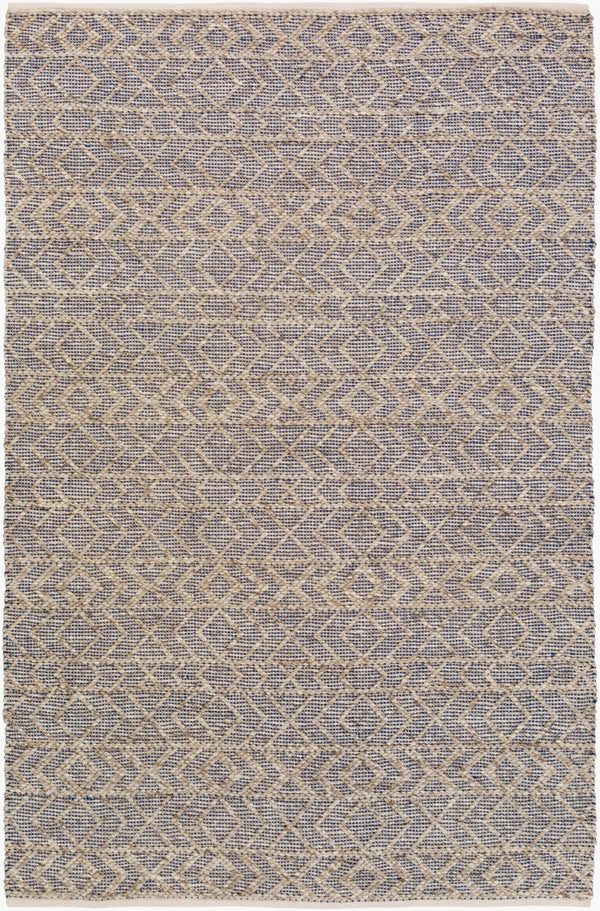 Surya Ingrid Handmade 2' X 3' Global Style Area Rug - Luxurious Viscose & Wool Blend, Easy Care, Made In India Dark Blue Viscose,Wool Ing2003-23