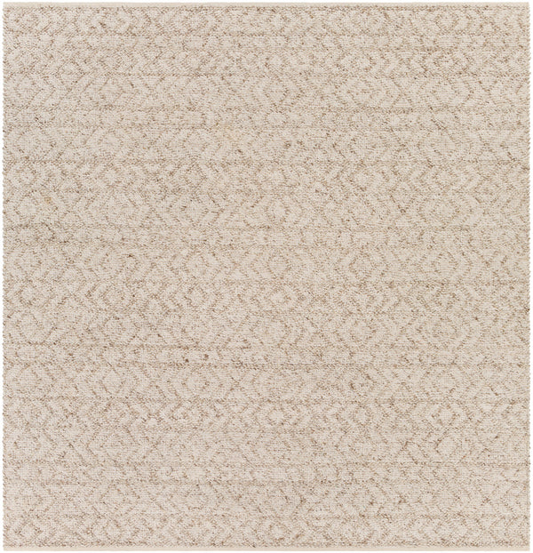 Ingrid ING-2004 8' x 8' Square Handmade Rug ING2004-8SQ  White, Light Gray, Gray Surya