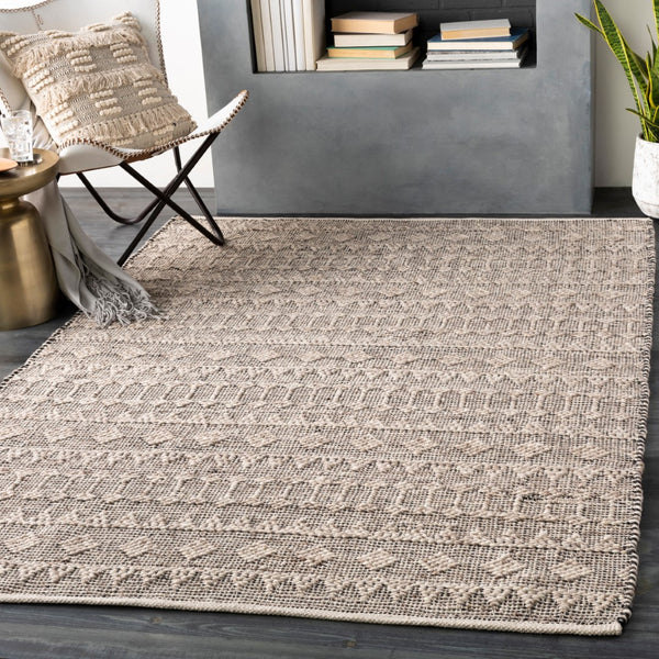 Surya Ingrid Handmade 2' X 3' Global Style Area Rug - Luxurious Viscose & Wool Blend, Easy Care, Made In India Light Beige Viscose,Wool Ing2005-23