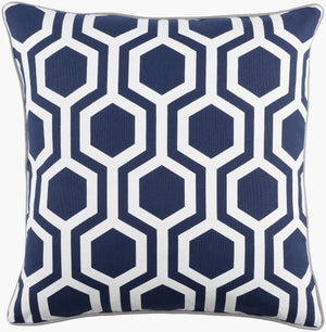 Surya Inga 18"X18" Cotton Accent Pillow - Minimalist Modern Design For Elegant Home Decor & Comfort Blue Cotton,Cotton Inga7010-1818