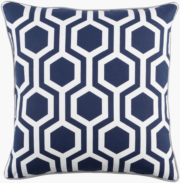 Surya Inga 18"X18" Cotton Accent Pillow - Minimalist Modern Design For Elegant Home Decor & Comfort Blue Cotton,Cotton Inga7010-1818