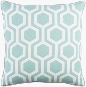 Surya Inga 18"X18" Cotton Accent Pillow - Minimalist Modern Design For Elegant Home Decor & Comfort Pale Blue Cotton,Cotton Inga7013-1818p