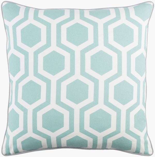 Surya Inga 18"X18" Cotton Accent Pillow - Minimalist Modern Design For Elegant Home Decor & Comfort Pale Blue Cotton,Cotton Inga7013-1818p