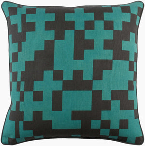 Surya Inga 18"X18" Cotton Accent Pillow - Minimalist Modern Design For Elegant Home Decor & Comfort Black Cotton,Cotton Inga7019-1818