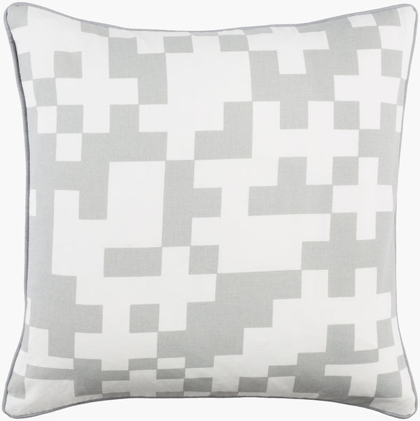 Surya Inga 18"X18" Cotton Accent Pillow - Minimalist Modern Design For Elegant Home Decor & Comfort Light Gray Cotton,Cotton Inga7020-1818d