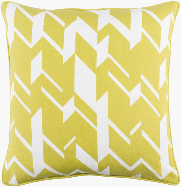 Surya Inga 18"X18" Cotton Accent Pillow - Minimalist Modern Design For Elegant Home Decor & Comfort Grass Green Cotton,Cotton Inga7024-1818p