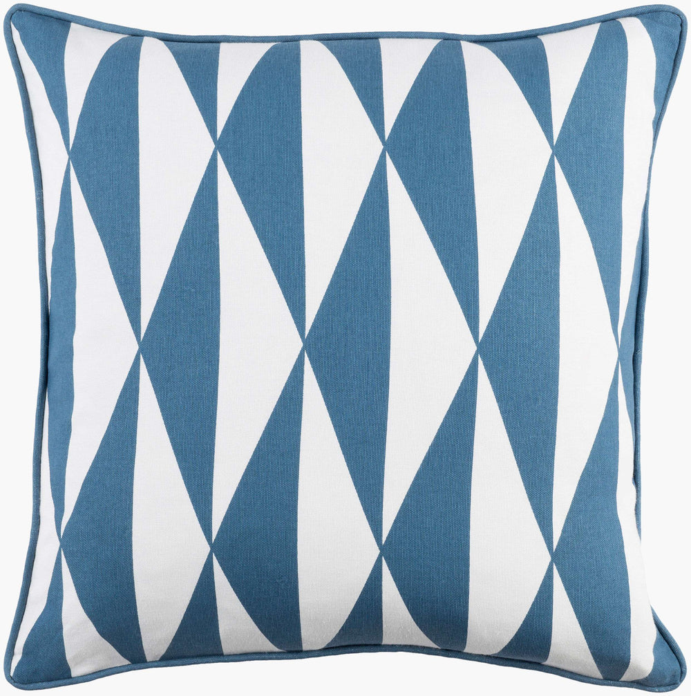 Surya Inga 18"X18" Cotton Accent Pillow - Minimalist Modern Design For Elegant Home Decor & Comfort Blue Cotton,Cotton Inga7029-1818p