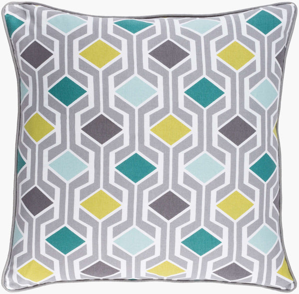 Surya Inga 18"X18" Cotton Accent Pillow - Minimalist Modern Design For Elegant Home Decor & Comfort Gray Cotton,Cotton Inga7033-1818d