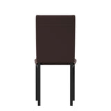 Homelegance By Top-Line Aristos Metal Upholstered Dining Chairs Black Metal