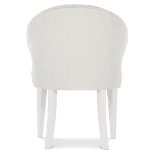 Bernhardt Bernhardt Silhouette Arm Chair — Upholstered Glamorous Transitional Accent Chair With Contrasting Legs 307542