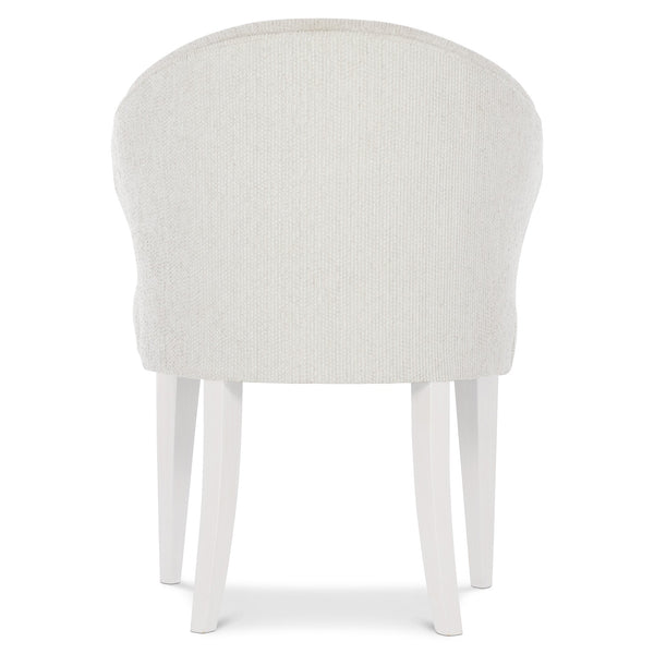Bernhardt Bernhardt Silhouette Arm Chair — Upholstered Glamorous Transitional Accent Chair With Contrasting Legs 307542