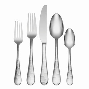 Lenox Oneida Piper 45 Piece Everyday Flatware Set Metallic, STAINLESS METAL 894749