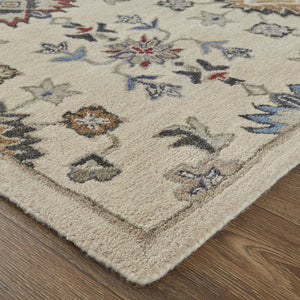 Feizy Rugs Rylan Hand-tufted Wool Floral Rug - Stunning Transitional Design With Chic Blue, Brown, And Gray Hues Ivory,Blue,Tan Wool Ryl8641fivy000p00