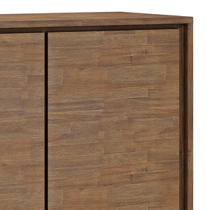 English Elm Lowry Medium Storage Cabinet - Handcrafted Rustic Acacia Wood With Adjustable Shelves & Metal Accents B136P158859