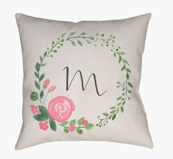 Livabliss Initials Geometric Woven Polyester Accent Pillow for Modern and Transitional Living Spaces INT039-1818