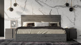 VIG Furniture Nova Domus Lucia - Italian Modern Matte Grey / Elm Grey Bed + 2 Nightstands Set VGACLUCIA-BEDNS-SET