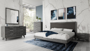 VIG Furniture Soria Grey-Wash Wall Mirror 34X40" — Modern Rectangular Framed Mirror, Ready-To-Hang, Brightens Rooms VGMABR-32-MIR-GRY