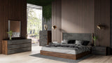 VIG Furniture Nova Domus Rado - Modern Walnut & Volcanic Slate Bedroom set VGACRADO-WAL-BED-SET