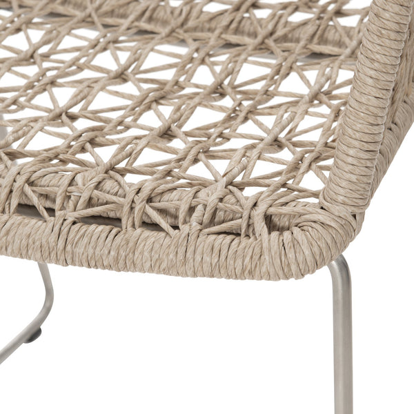 Bernhardt Bernhardt Carmel Outdoor Arm Chair With All-Weather Wicker, Stainless Steel Base, Hazelnut Finish X03552