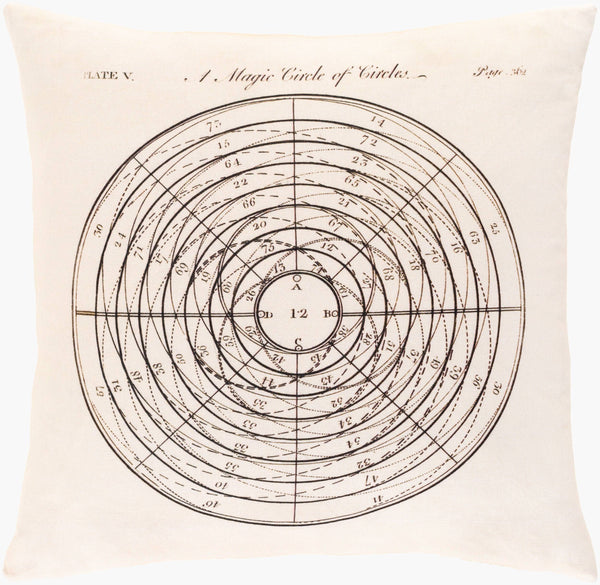 Surya Inventors 18"X18" Cotton Accent Pillow - Modern Design For Comfort & Global Style In Your Home Black Cotton,Cotton Inv003-1818d