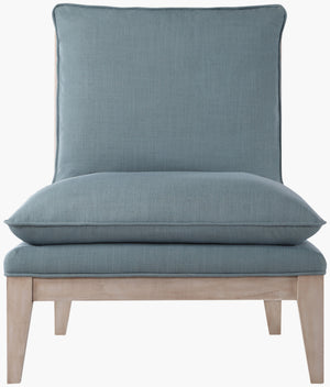 Surya Inwood Accent Chair - 34"H X 30"W X 31"D, Luxuriously Upholstered For Comfort & Timeless Style Upholstery, Pale Blue,Base, Taupe Polyester,Rubber Wood,Polyurethane Foam,Polyester,Polyfill Inw001-343032