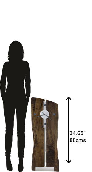 Hekman Furniture 620508 Enzo Wall Clock – Elegant Natural Walnut Finish, Quartz Movement, Unique Home Decor Accent Natural Walnut (Howard Miller) Enzo Wall Clock 620508