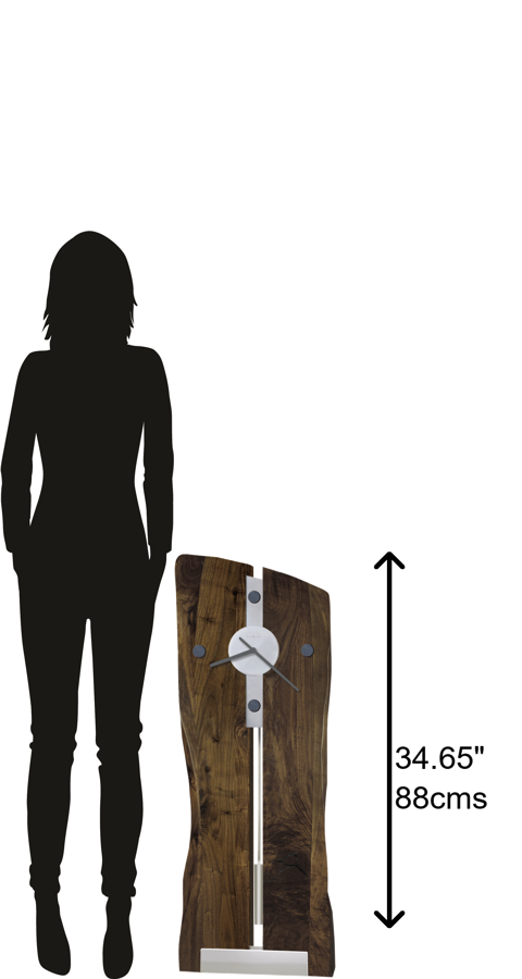 Hekman Furniture 620508 Enzo Wall Clock – Elegant Natural Walnut Finish, Quartz Movement, Unique Home Decor Accent Natural Walnut (Howard Miller) Enzo Wall Clock 620508