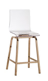 Homelegance By Top-Line Alister Acrylic Swivel High Back Stools (Set 2) Gold Metal