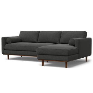 English Elm Morrison Right Sectional Sofa - Eco-Friendly Charcoal Grey, Mid-Century Comfort For 4 People B136P159598