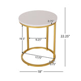 Christopher Knight Home® - Noble House - Ingersol Modern Glam C-Shaped End Table