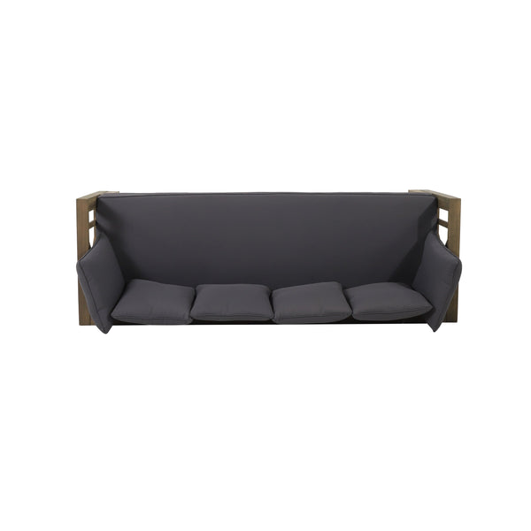 English Elm Christopher Knight Home® - Outdoor Acacia Wood Expandable Daybed Sofa With Cushions – Stylish Patio Lounge Chair For Relaxation 74327.00GDGRY