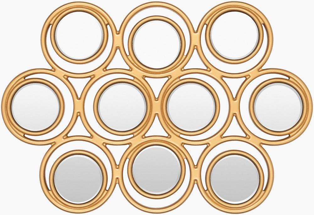 Surya Constellation 27" X 19" Accent Mirror - Modern Design To Revitalize Your Space With Timeless Style Frame, Gold Manufactured Wood Ion001-1927