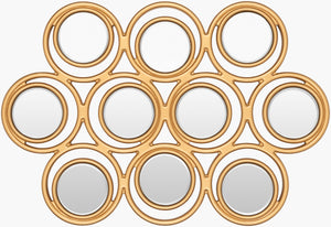 Surya Constellation 27" X 19" Accent Mirror - Modern Design To Revitalize Your Space With Timeless Style Frame, Gold Manufactured Wood Ion001-1927