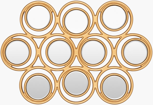 Surya Constellation 27" X 19" Accent Mirror - Modern Design To Revitalize Your Space With Timeless Style Frame, Gold Manufactured Wood Ion001-1927