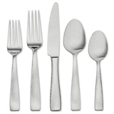 Hampton Signature Vento Hammered 65-Piece Flatware Set, Stainless Steel, Service for 12