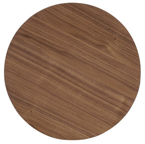 Hooker Furniture Eleana Round Walnut Accent Table With Sunlit Bronze Base, Compact End Table For Modern Spaces 7252-50005-85