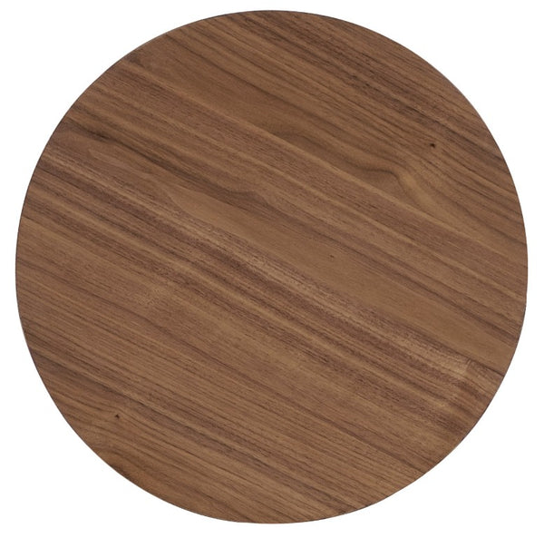 Hooker Furniture Eleana Round Walnut Accent Table With Sunlit Bronze Base, Compact End Table For Modern Spaces 7252-50005-85