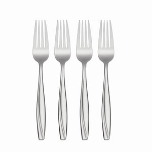 Lenox Oneida Camlynn Everyday Flatware Dinner Forks, Set of 4 Metallic, STAINLESS METAL T222004B