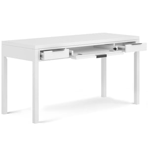 English Elm Hollander White Desk - Handcrafted, Spacious Work Surface With Smart Storage For Home & Office Use B136P158689